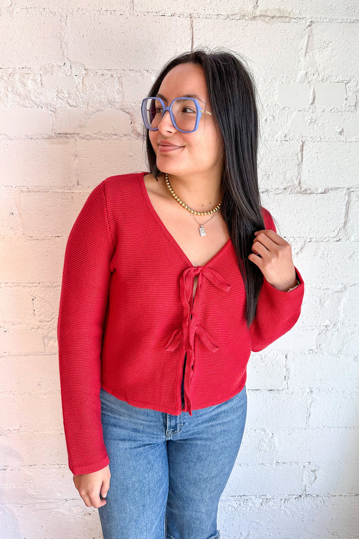 Perfectly Tied Cardigan, Cardigan, Valentines Sweater,Adeline Boutique, Sweater