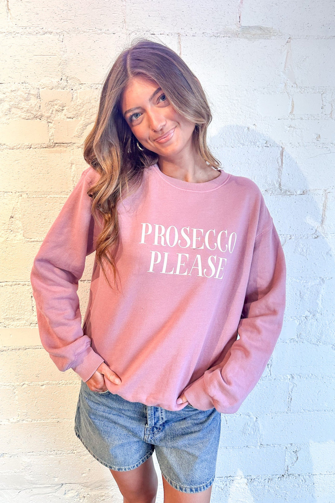 Project Social Prosseco/Paloma Reversible Sweatshirt, Graphic Sweatshirt, Sweatshirt, Adeline Boutique, Boutique Clothing, Dallas Boutique 