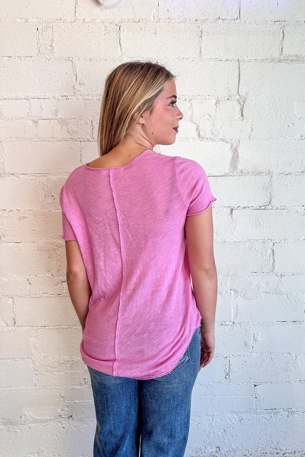 Project Social Rose Violet Wearever Tee, Tee, Adeline Boutique, Basic Tee, Pullover Shirt 