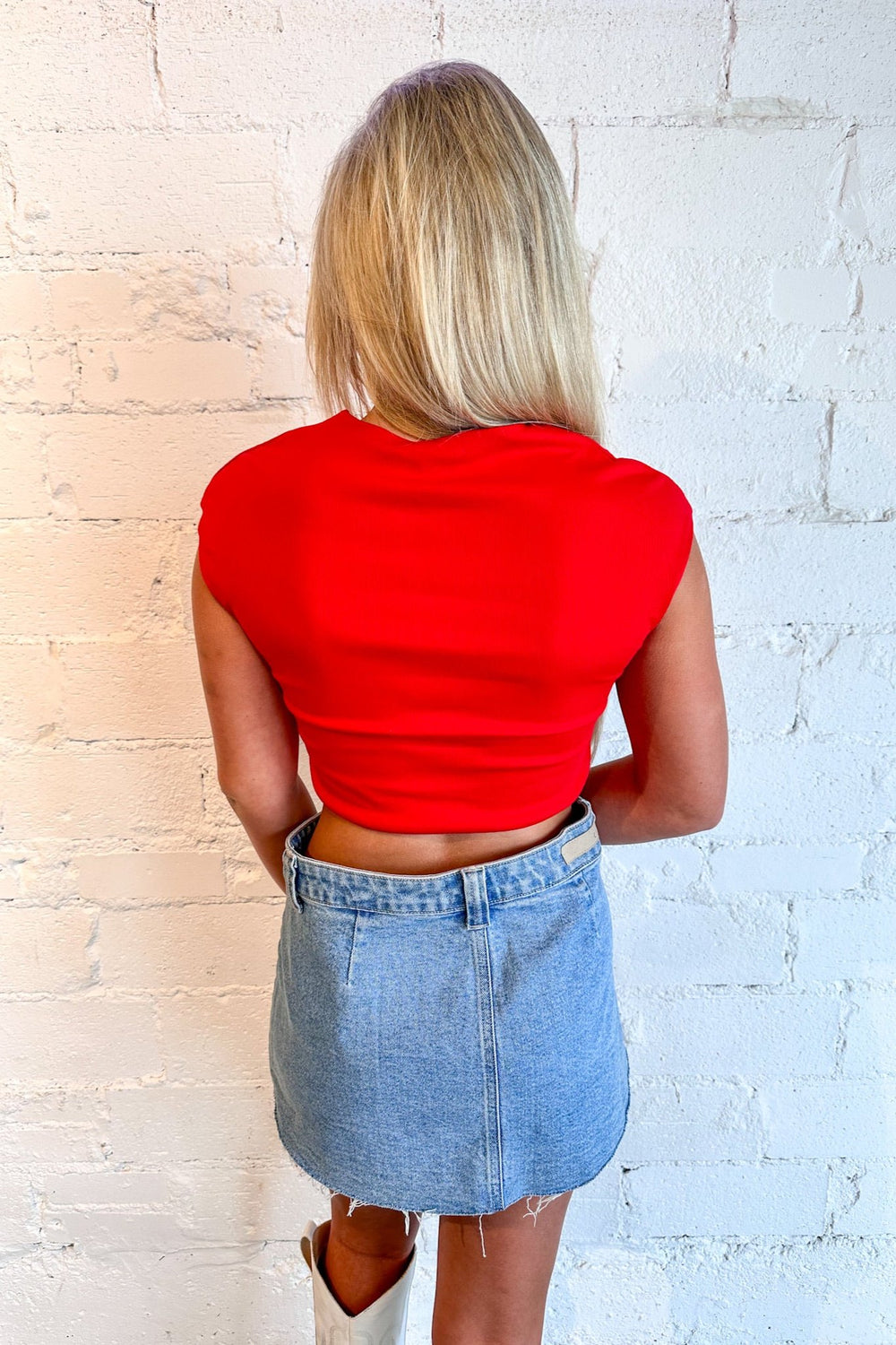 Red GeeGee Sleeveless Crop Top, Crop Top, Red Top, Casual Top, Tops, Dallas Boutique, Adeline Boutique 