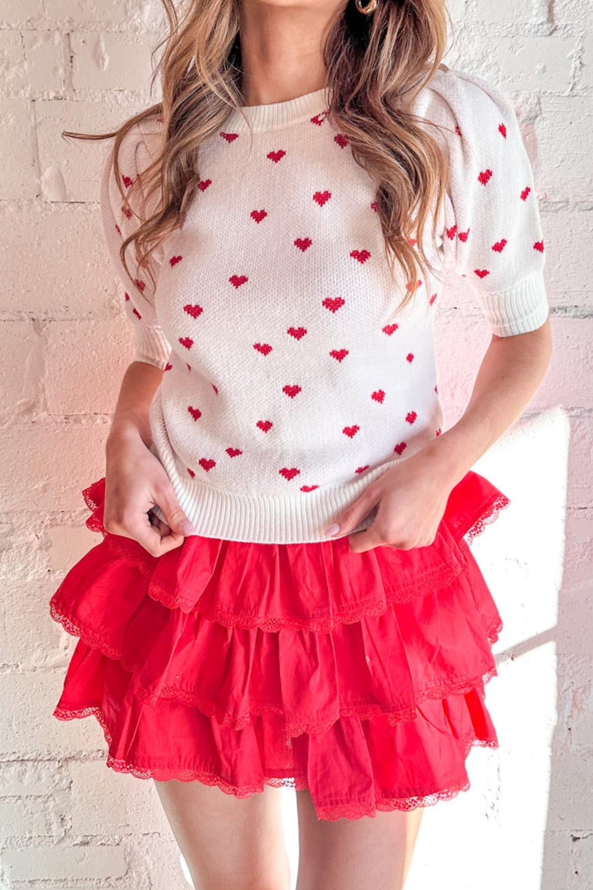 Top Tier Ruffle Skort, Ruffle Skort, Bottoms, Skirt, Adeline Boutique, Spring Outfit