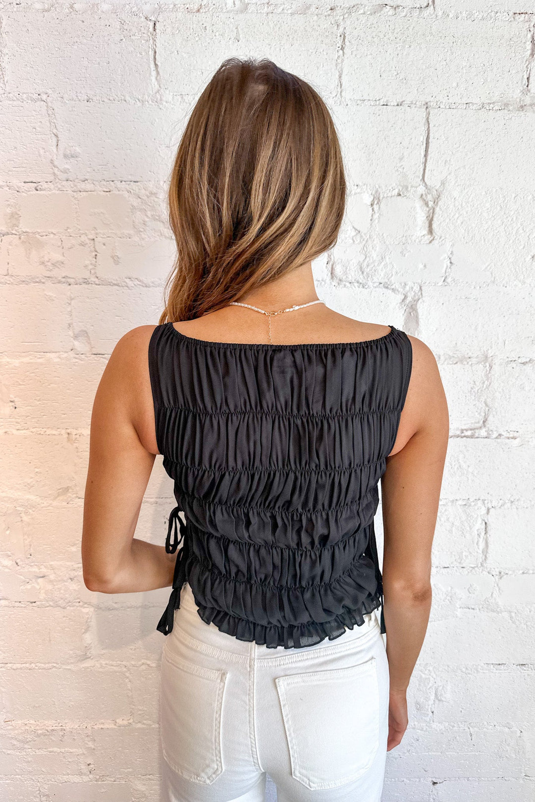 Rouched Layers Tops, Tops, Adeline Boutique, Dallas Boutique, Boutique Clothing, Ruffle Top