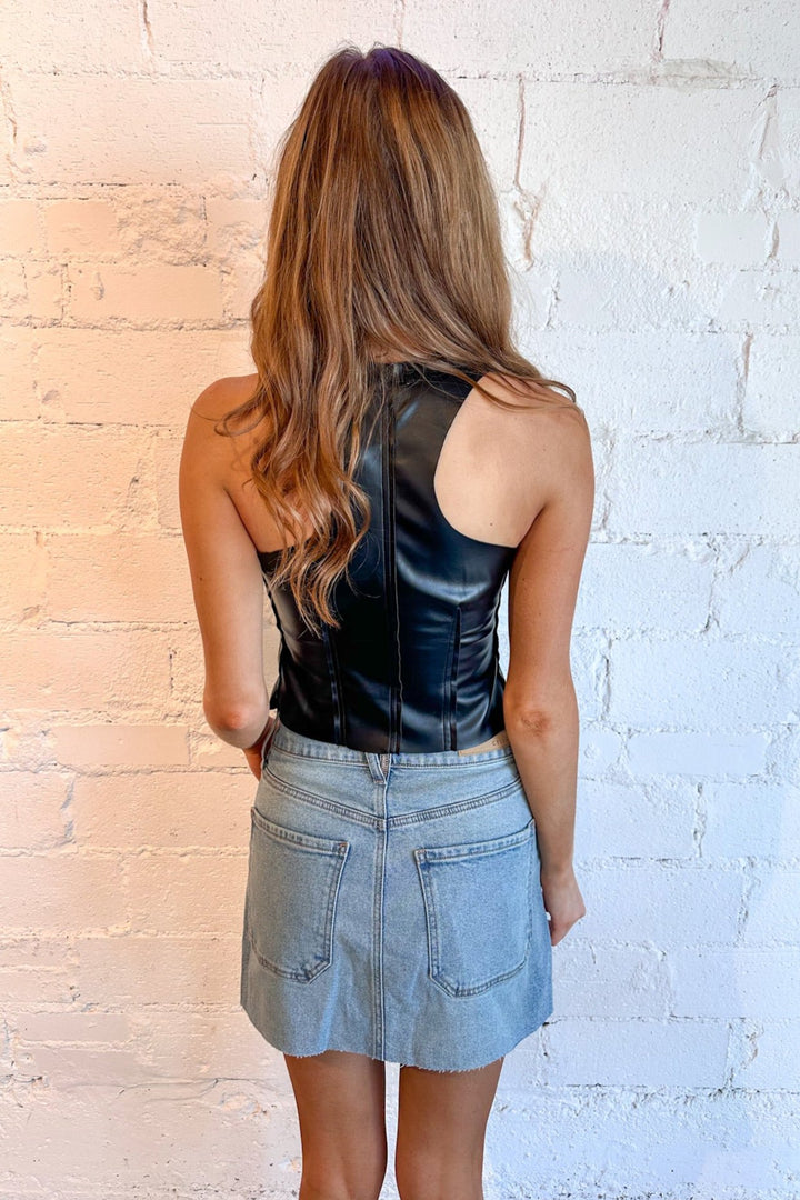 faux leather vest, brown faux leather vest, black faux leather vest, edgy fashion, women's clothing, outfit ideas