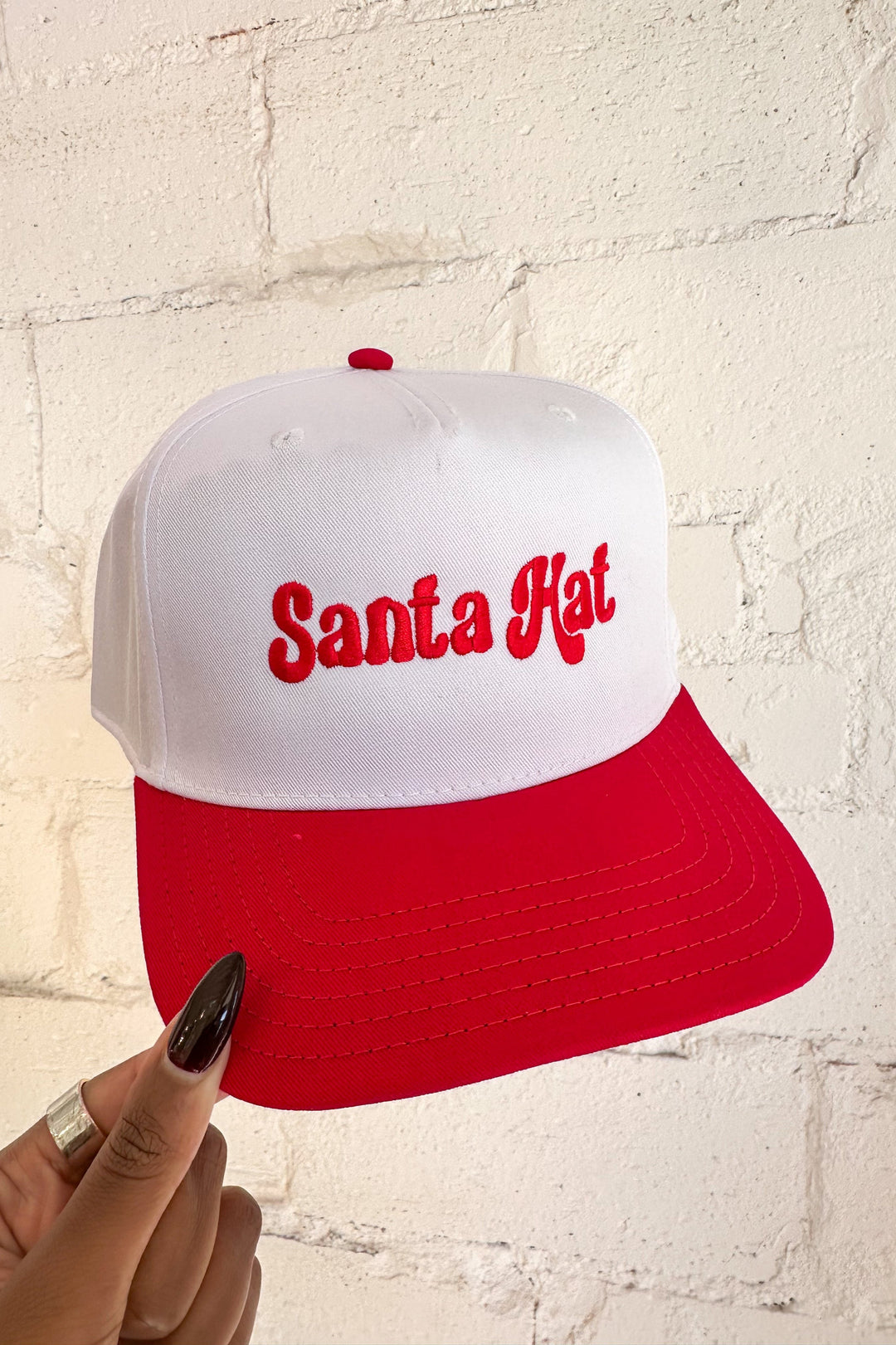 Santa Hat, Hat, Trucker Hat, Holiday Hat, Hats, Adeline Boutique