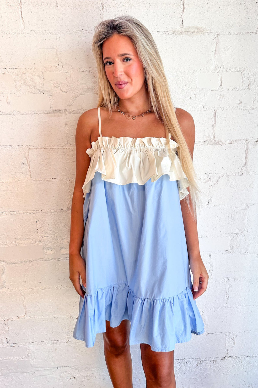 Southern Cutie Strapless Ruffle Dress, Dresses and Rompers, Spring Dresses, Wedding guest dress