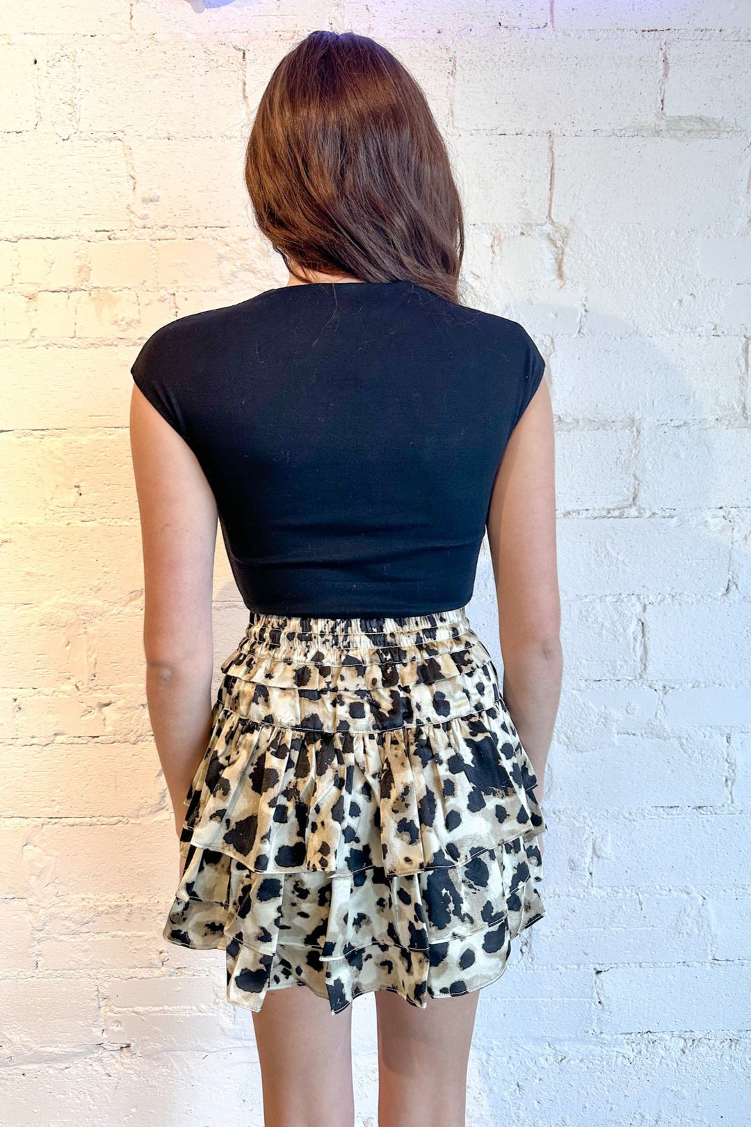 Splash of Leopard Ruffle Skort, Leopard Ruffle Skort, Mini Skirt, Animal Print, Adeline Boutique, Dallas Boutique 