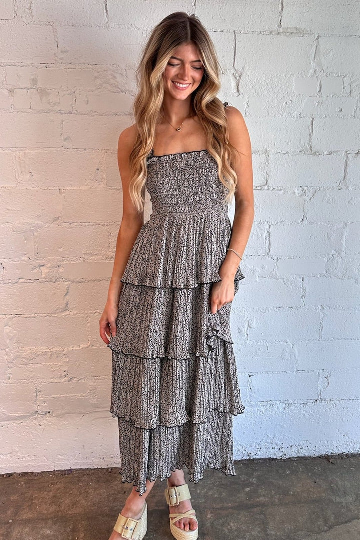 Spotted Midi Dress, Midi Dress, Dress, Womens boutique, boutique fall