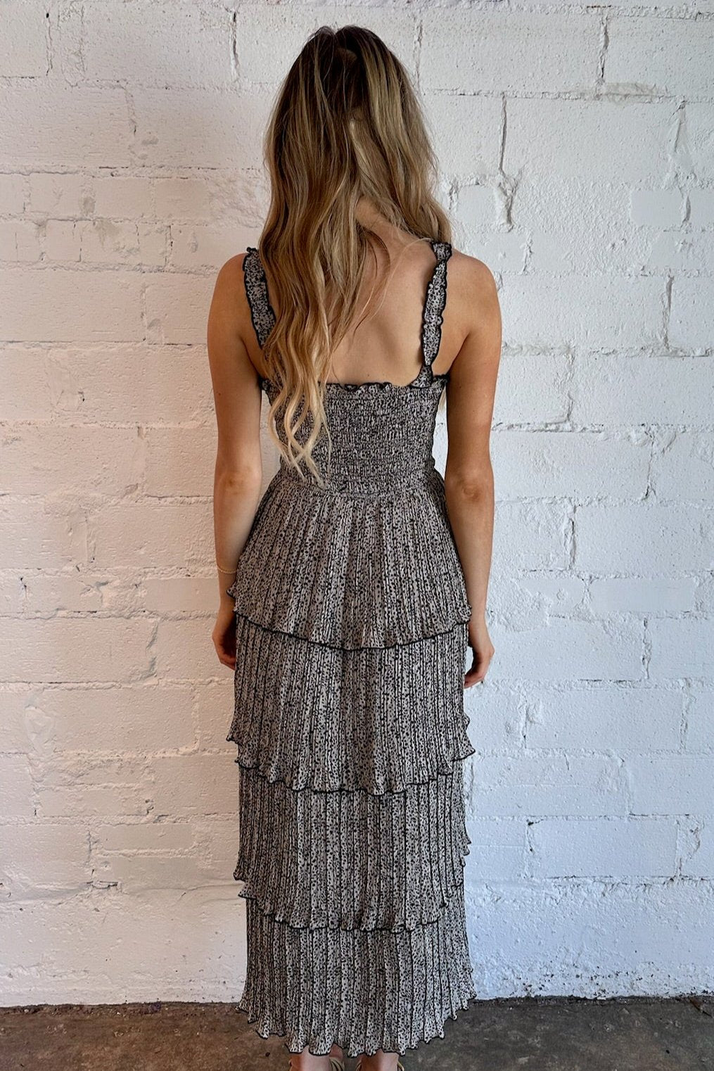 Spotted Midi Dress, Midi Dress, Dress, Womens boutique, boutique fall