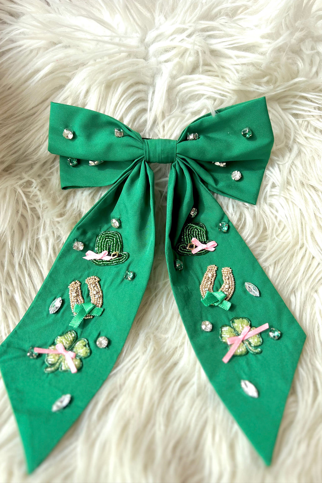 St Patty Hair Bow, Adeline Boutique, Dallas Boutique, Hair Accessory, Accessories 