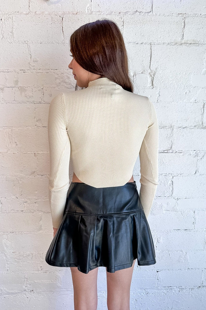 Sweet & Sexy Sweater Top, Sweater, Cropped Sweater, Turtleneck Sweater, Turtleneck, Ribbed Top, Adeline Boutique