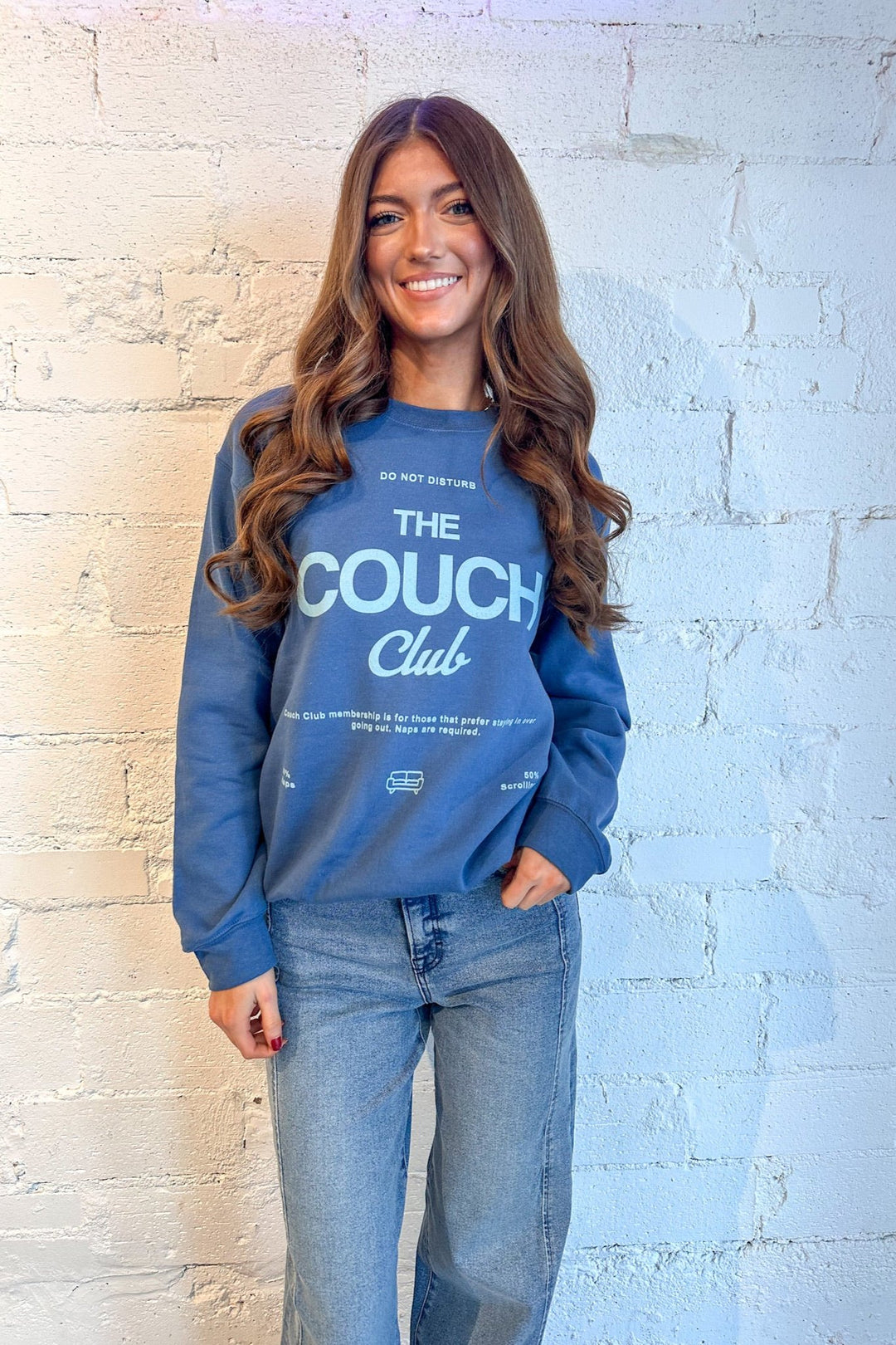 The Couch Club Sweatshirt, Graphic Sweatshirt, Sweatshirt, Sweater Weather, Adeline Boutique, Dallas Boutique 