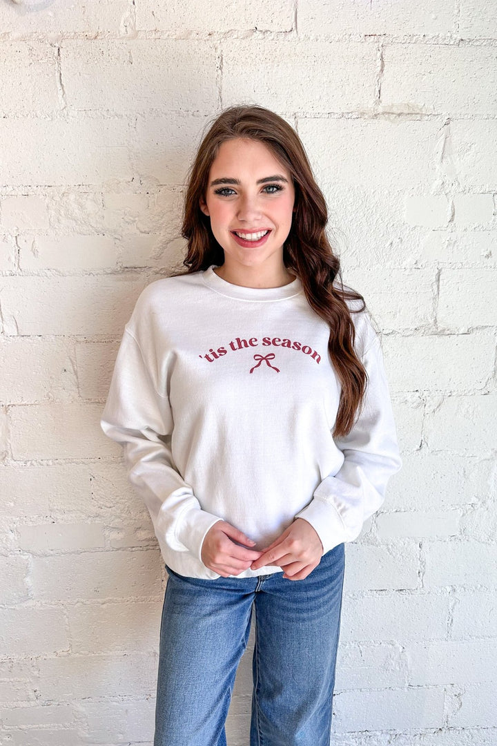 'Tis The Season Graphic Sweatshirt, Holiday Sweatshirt, Christmas Sweatshirts, Adeline Boutique