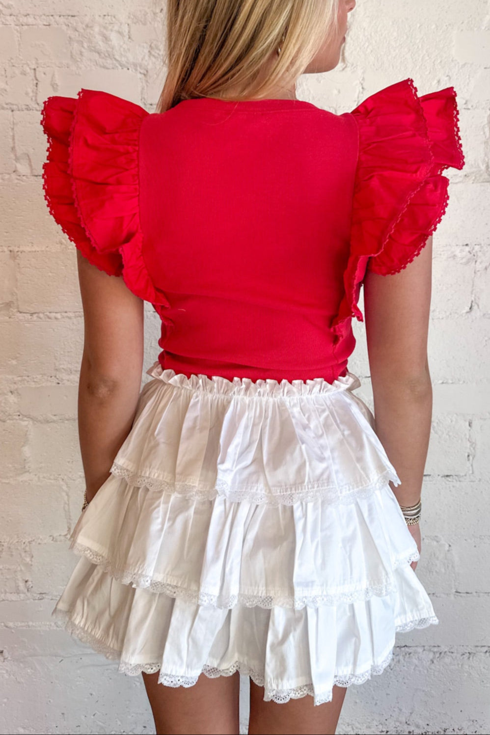 Top Tier Ruffle Skort, Ruffle Skort, Bottoms, Skirt, Adeline Boutique, Spring Outfit