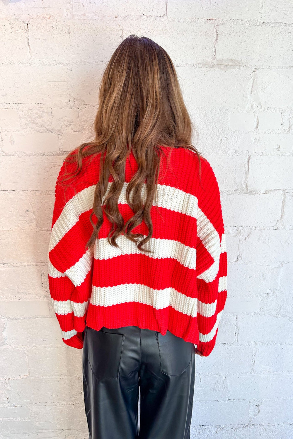 Wrapped In A Candy Cane Cardigan, Holiday Sweater, Sweater, Cardigan, Adeline Boutique 