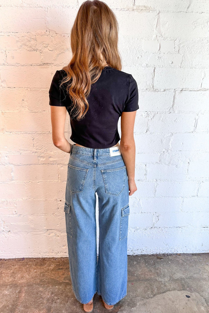 mavi Carina straight leg jeans, dallas boutique, cargo jeans, cargo denim jeans, cargo straight leg jeans, trendy boutique, preppy boutique, womens boutique dallas 